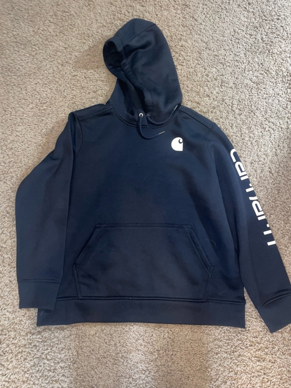 Carhartt black Logo Hooded Sweatshirt